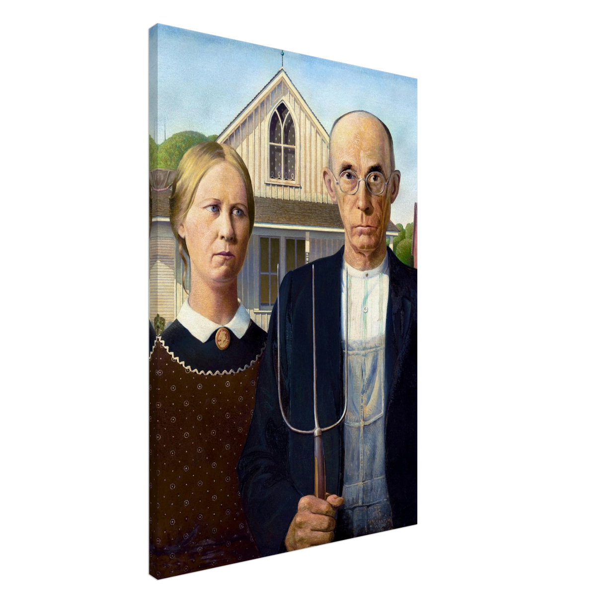 American Gothic by Grant Wood – Iconic American Regionalism Art PrintAcrylic Print20x30 cm / 8x12″