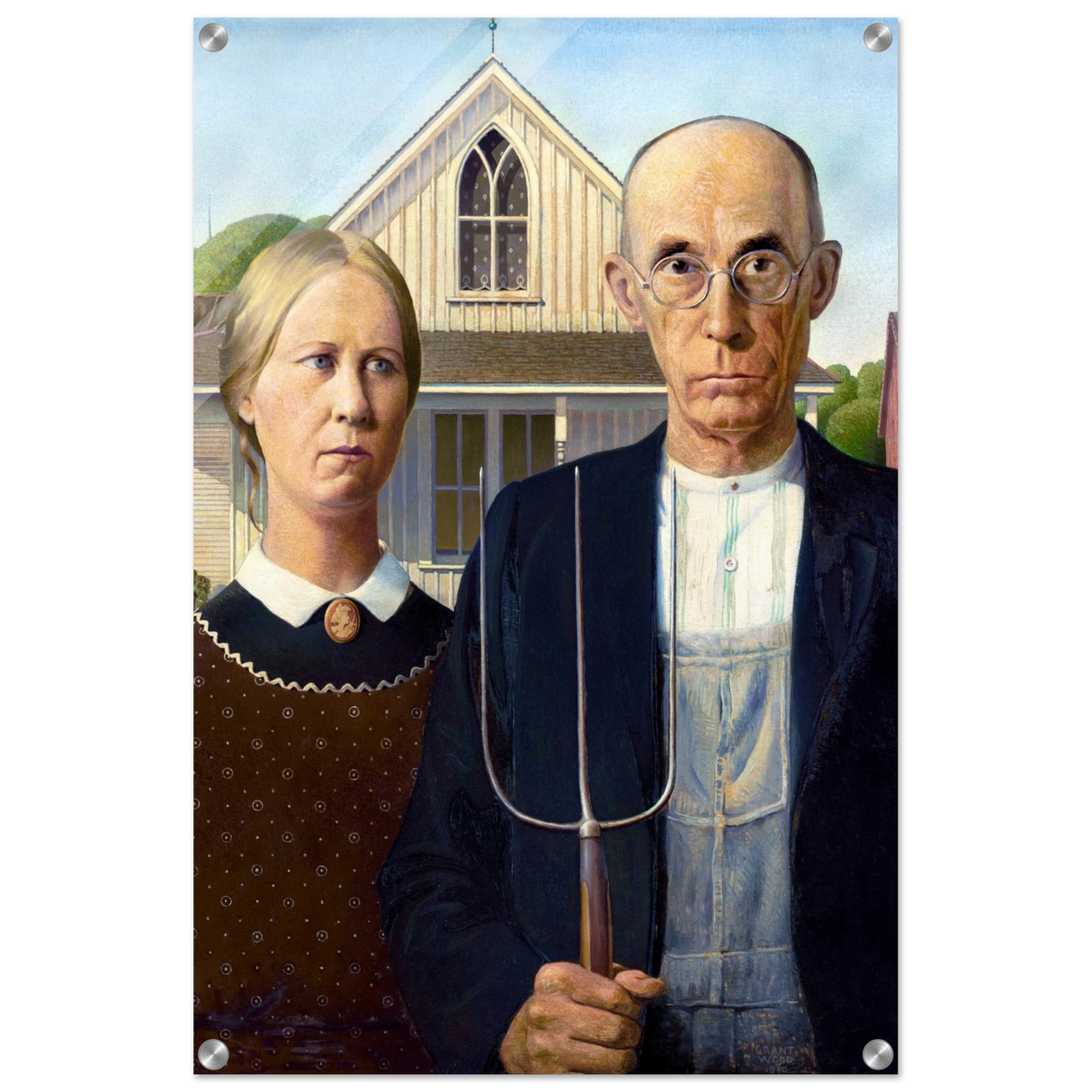 American Gothic by Grant Wood – Iconic American Regionalism Art PrintAcrylic Print30x45 cm / 12x18″