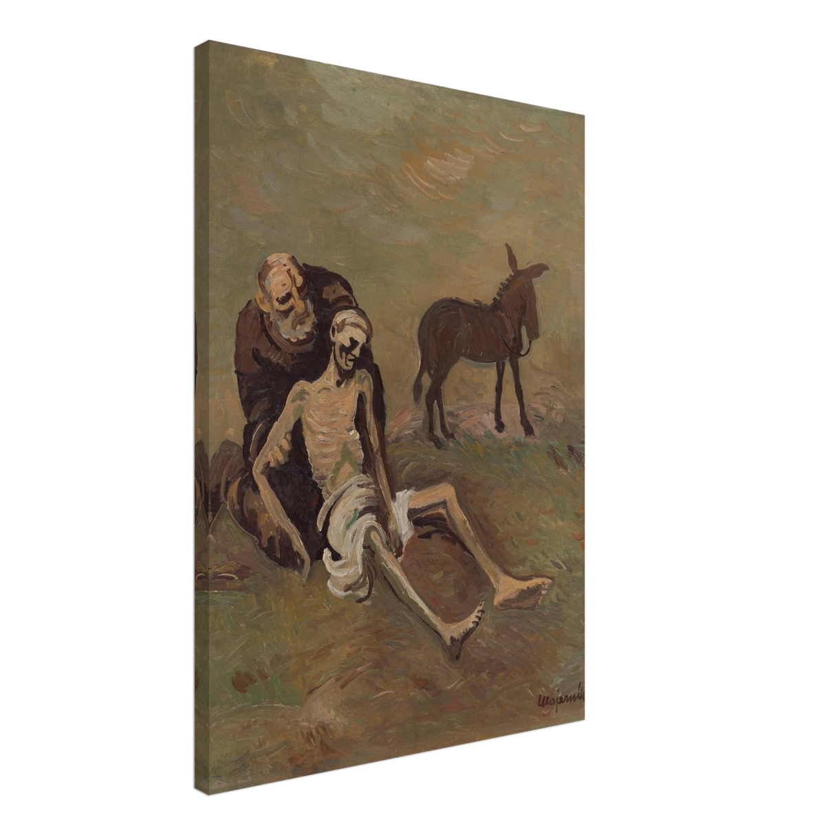 The Good Samaritan by Cyprián MajernÃk – Expressionist Biblical Wall Art PrintAcrylic Print20x30 cm / 8x12″