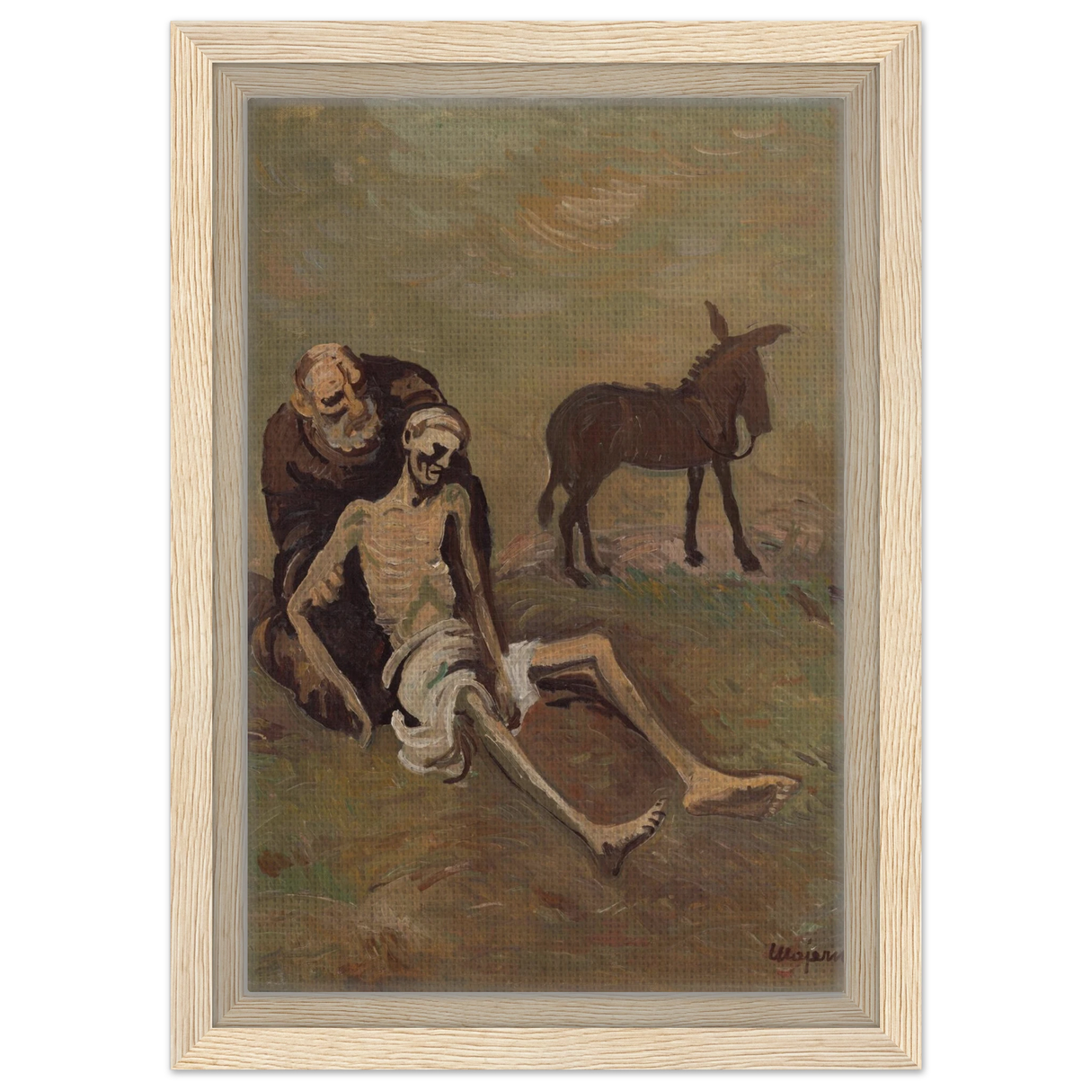 The Good Samaritan by Cyprián MajernÃk – Expressionist Biblical Wall Art PrintFine Art Poster30x40 cm / 12x16″