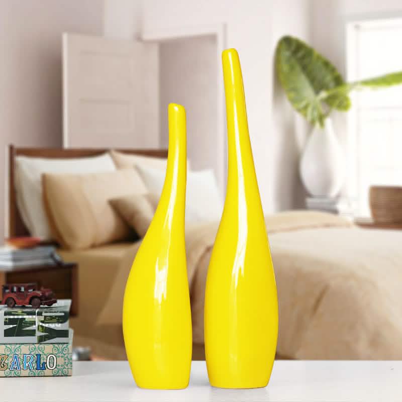 Nordic Gold Plating Ceramic Vases - Home Decor
