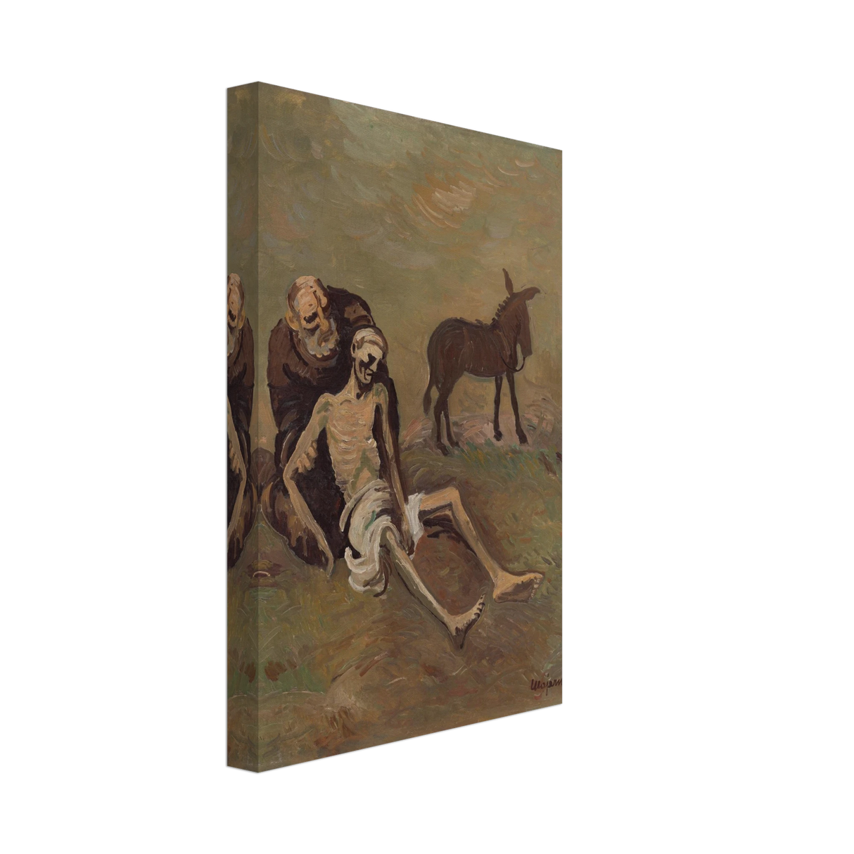 The Good Samaritan by Cyprián MajernÃk – Expressionist Biblical Wall Art PrintCanvas70x100 cm / 28x40″