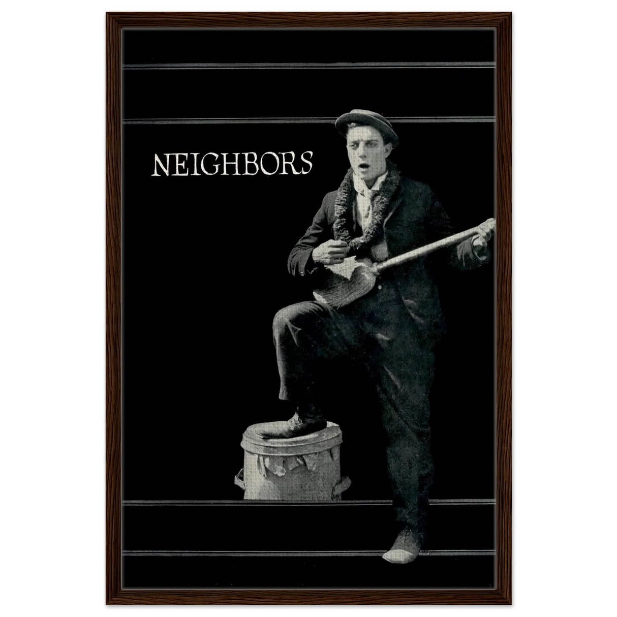 da vinci pop art wall art print neighbors 1920Framed Canvas