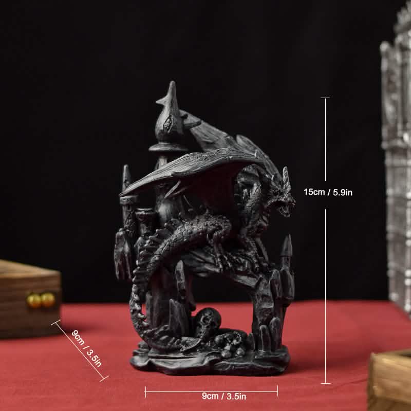 Dragon Candlestick Statue – Gothic Resin Sculpture Ornament for Home & Fantasy Décor