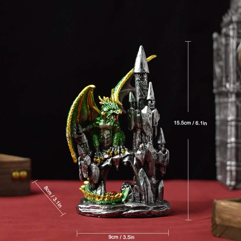Dragon Candlestick Statue – Gothic Resin Sculpture Ornament for Home & Fantasy Décor