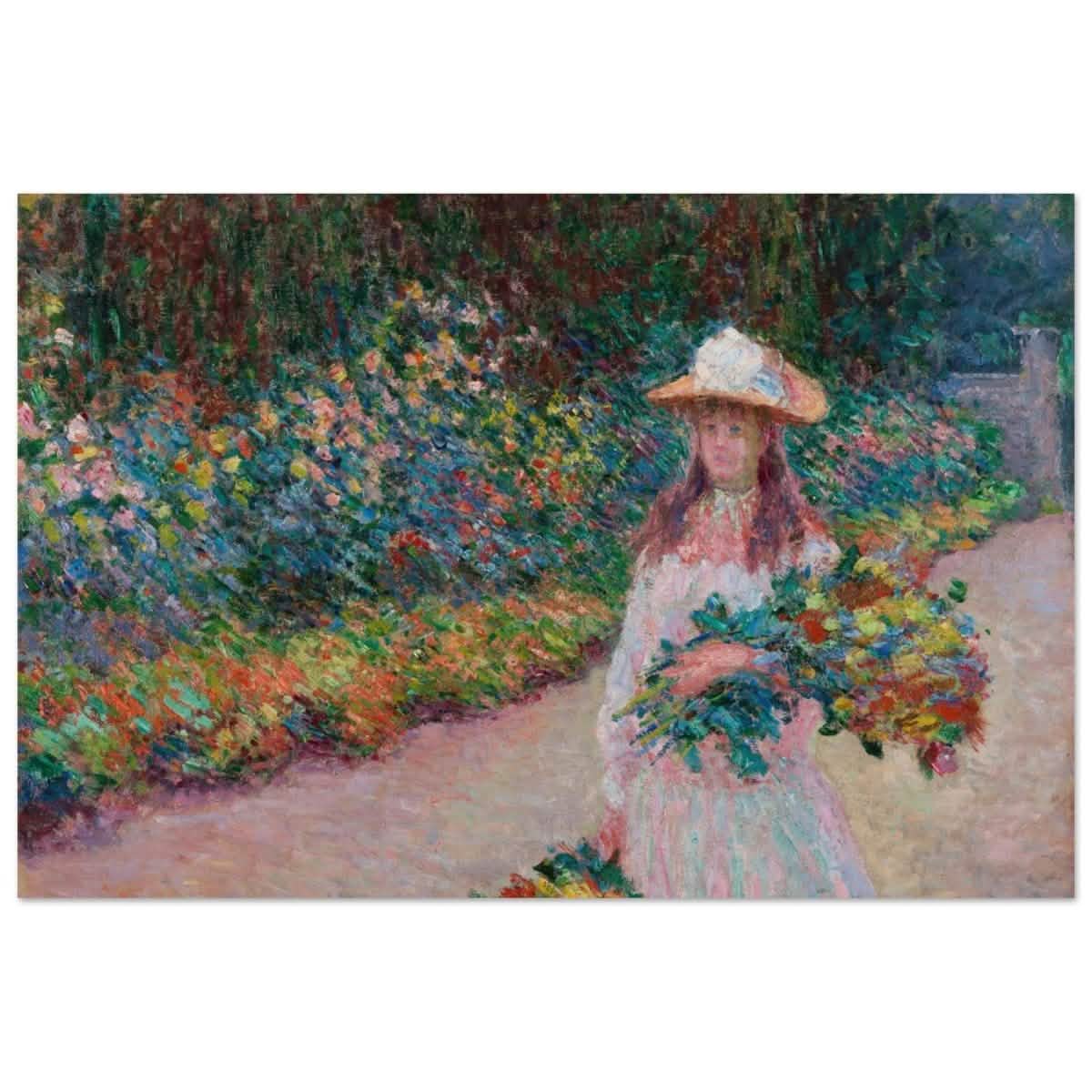 A Girl in the Garden | Vintage Art Wall art print - Aluminum Print - 50x75 cm / 20x30″ -
