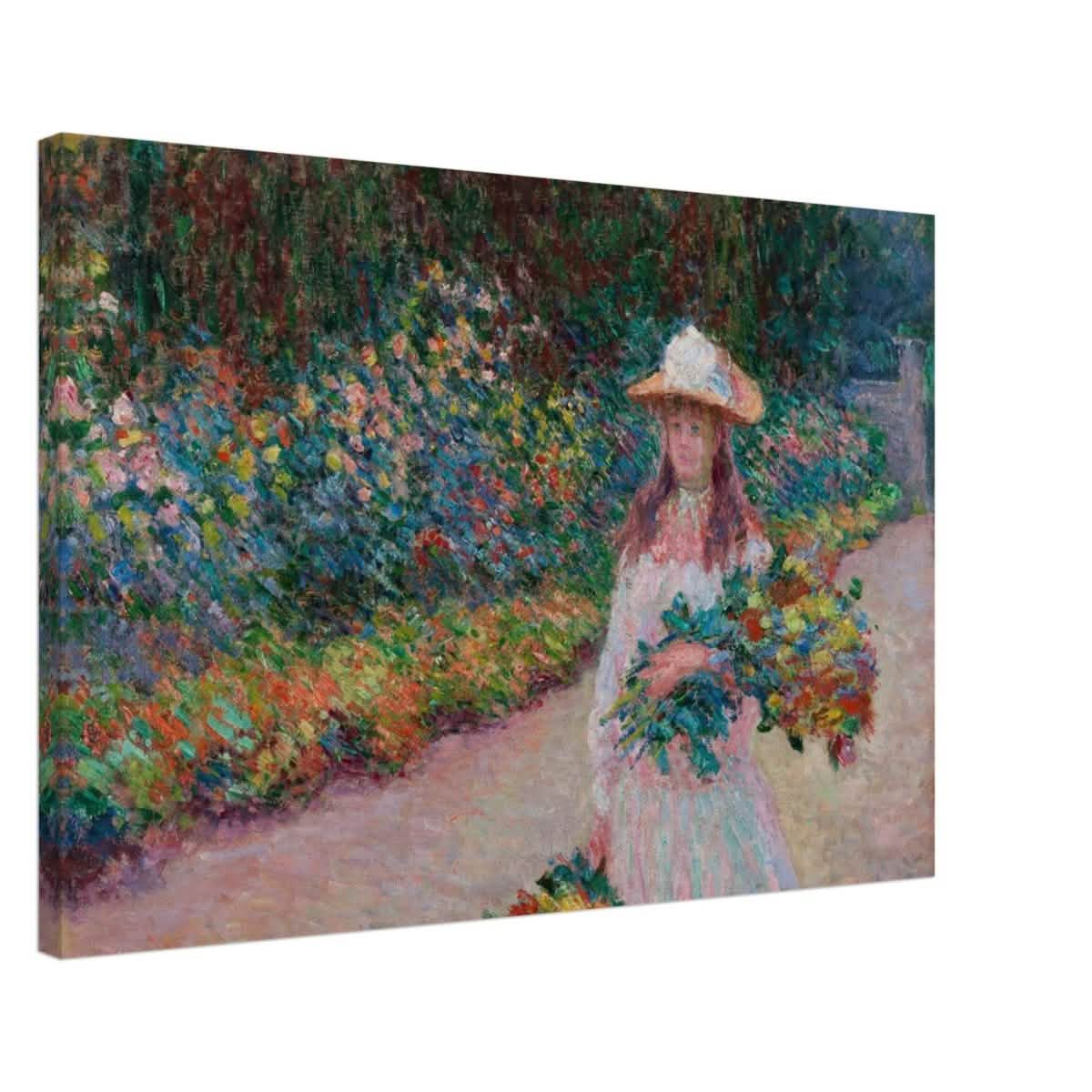 A Girl in the Garden | Vintage Art Wall art print - Canvas - 50x75 cm / 20x30″ -