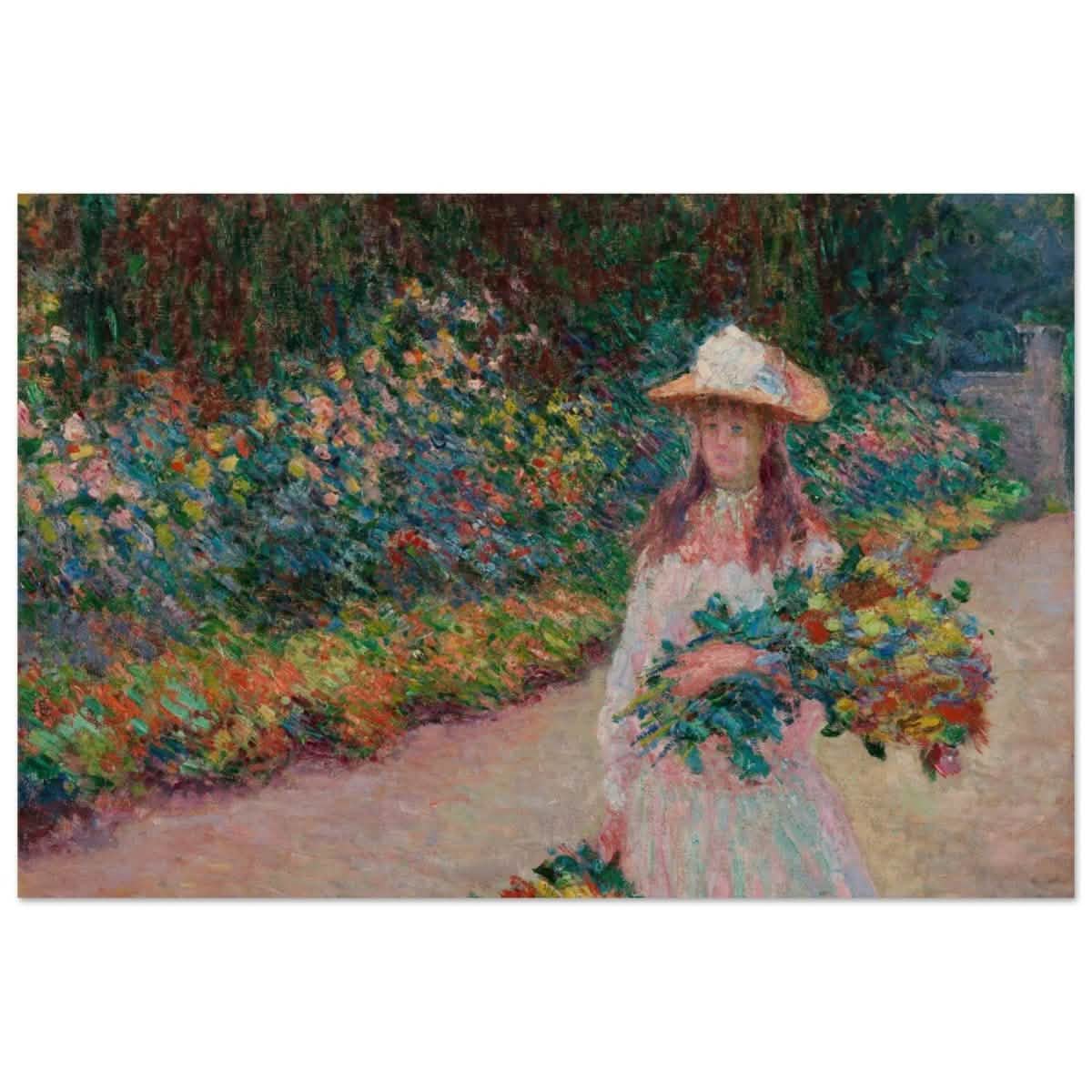 A Girl in the Garden | Vintage Art Wall art print - Wood Prints - 50x75 cm / 20x30″ -