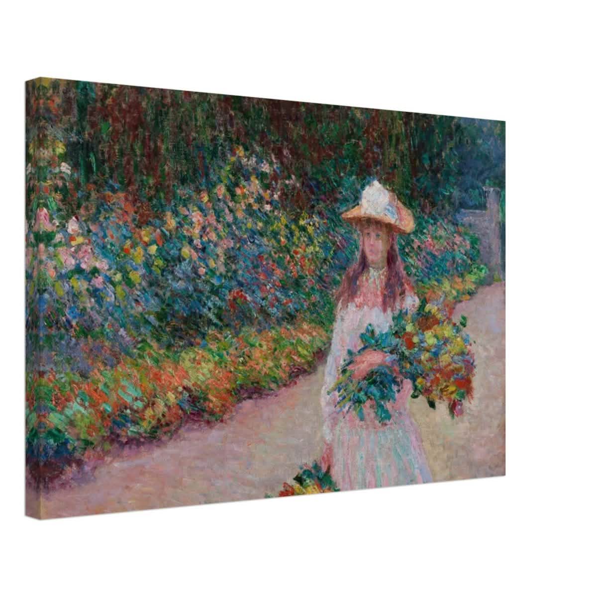 A Girl in the Garden | Vintage Art Wall art print - Canvas - 40x60 cm / 16x24″ -
