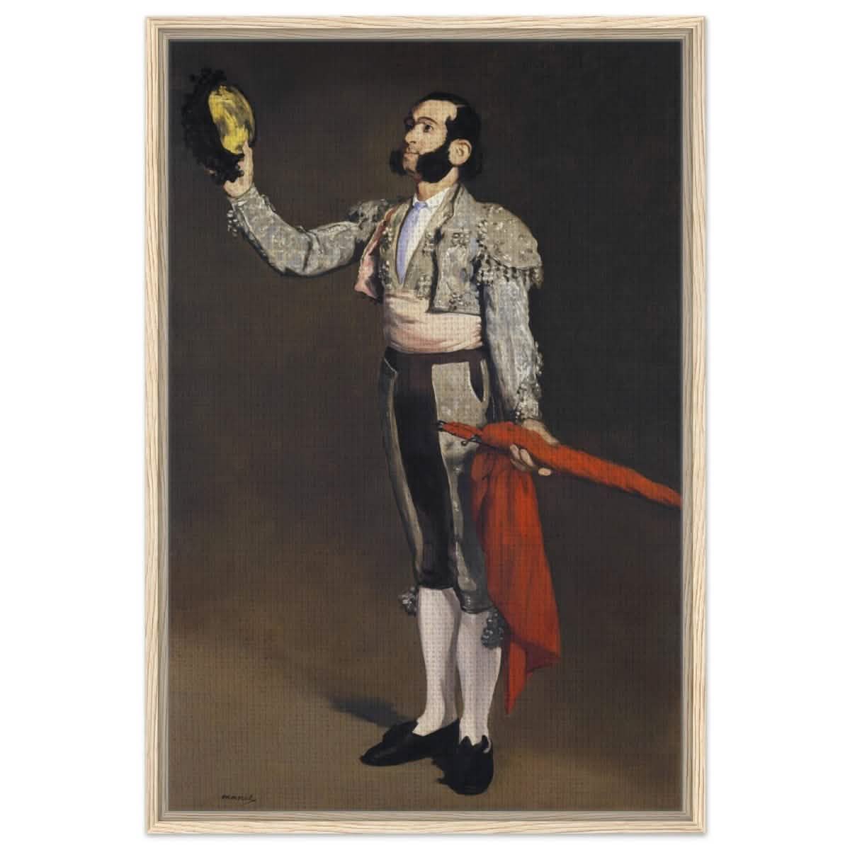 A Matador by Edouard Manet (1866–67) | Vintage wall art print - Framed Canvas - 60x90 cm / 24x36″ - Wood frame
