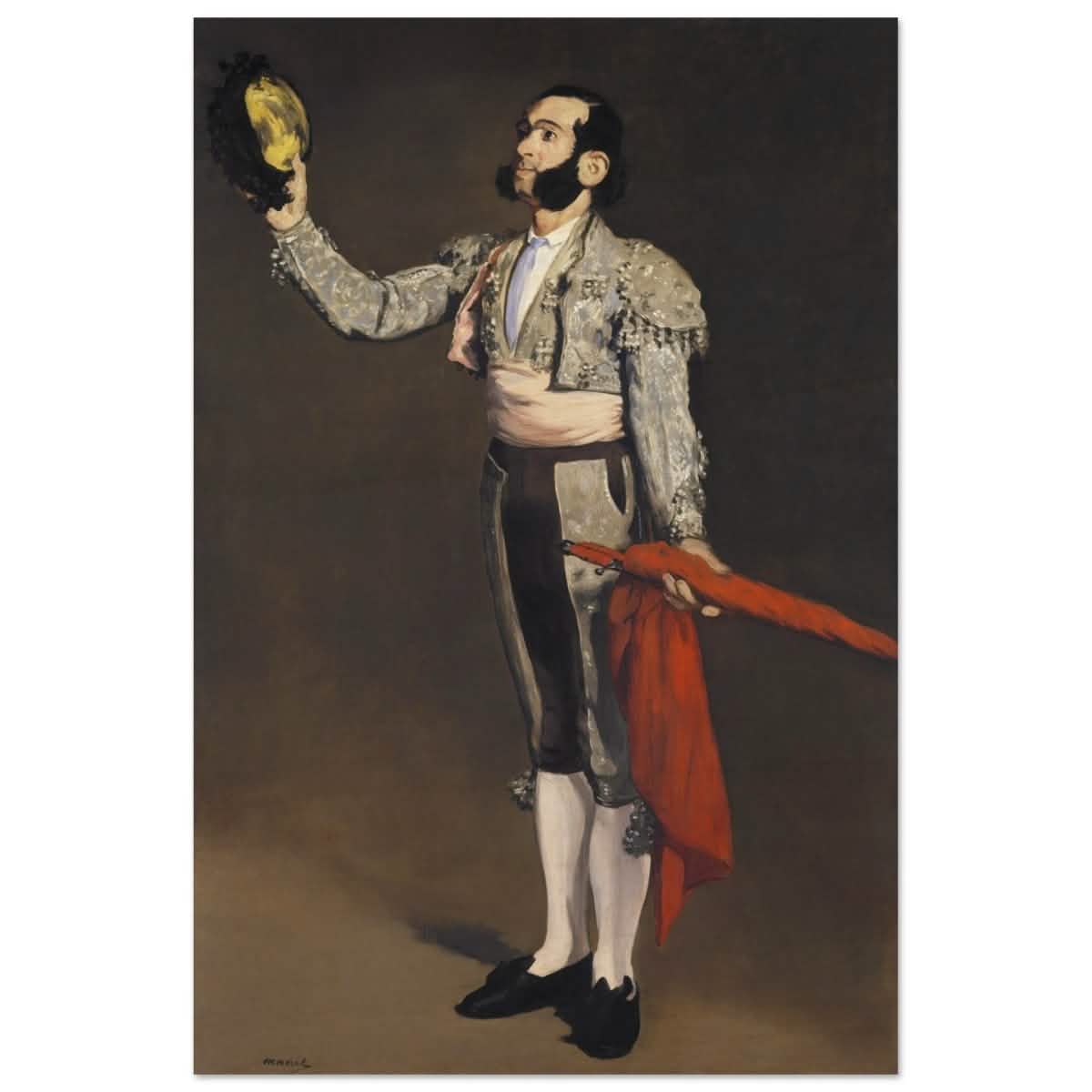 A Matador by Edouard Manet (1866–67) | Vintage wall art print - Wood Prints - 50x75 cm / 20x30″ -
