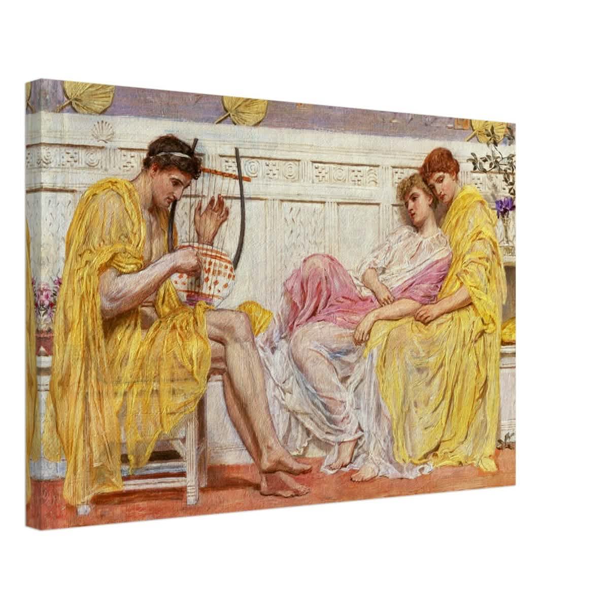 A Musician by Albert Joseph Moore (1867) | Vintage wall art print - Canvas - 40x60 cm / 16x24″ -
