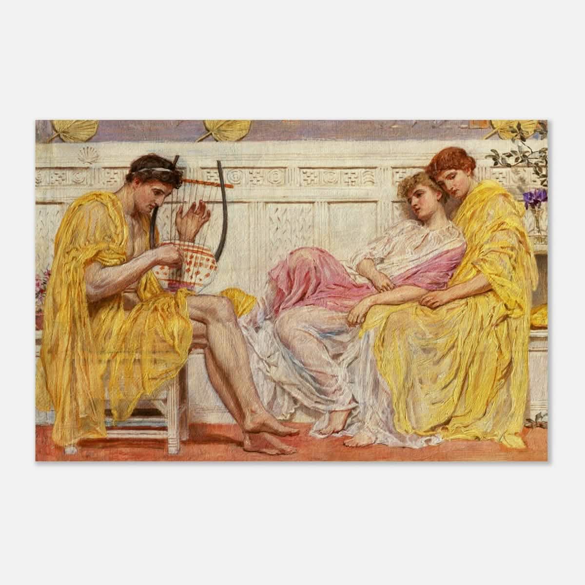 A Musician by Albert Joseph Moore (1867) | Vintage wall art print - Wood Prints - 40x60 cm / 16x24″ -