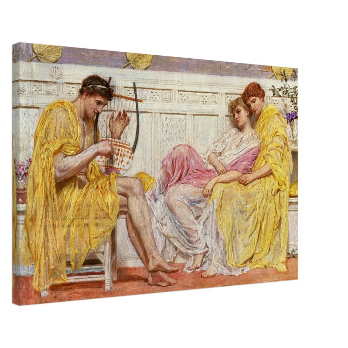 A Musician by Albert Joseph Moore (1867) | Vintage wall art print - Canvas - 50x75 cm / 20x30″ -