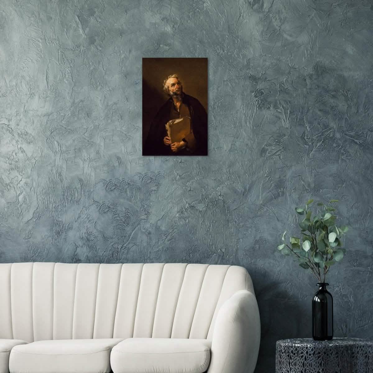 A Philosopher by Jusepe de Ribera | Vintage Wall art print - Brushed Aluminum Print - 40x60 cm / 16x24″ -