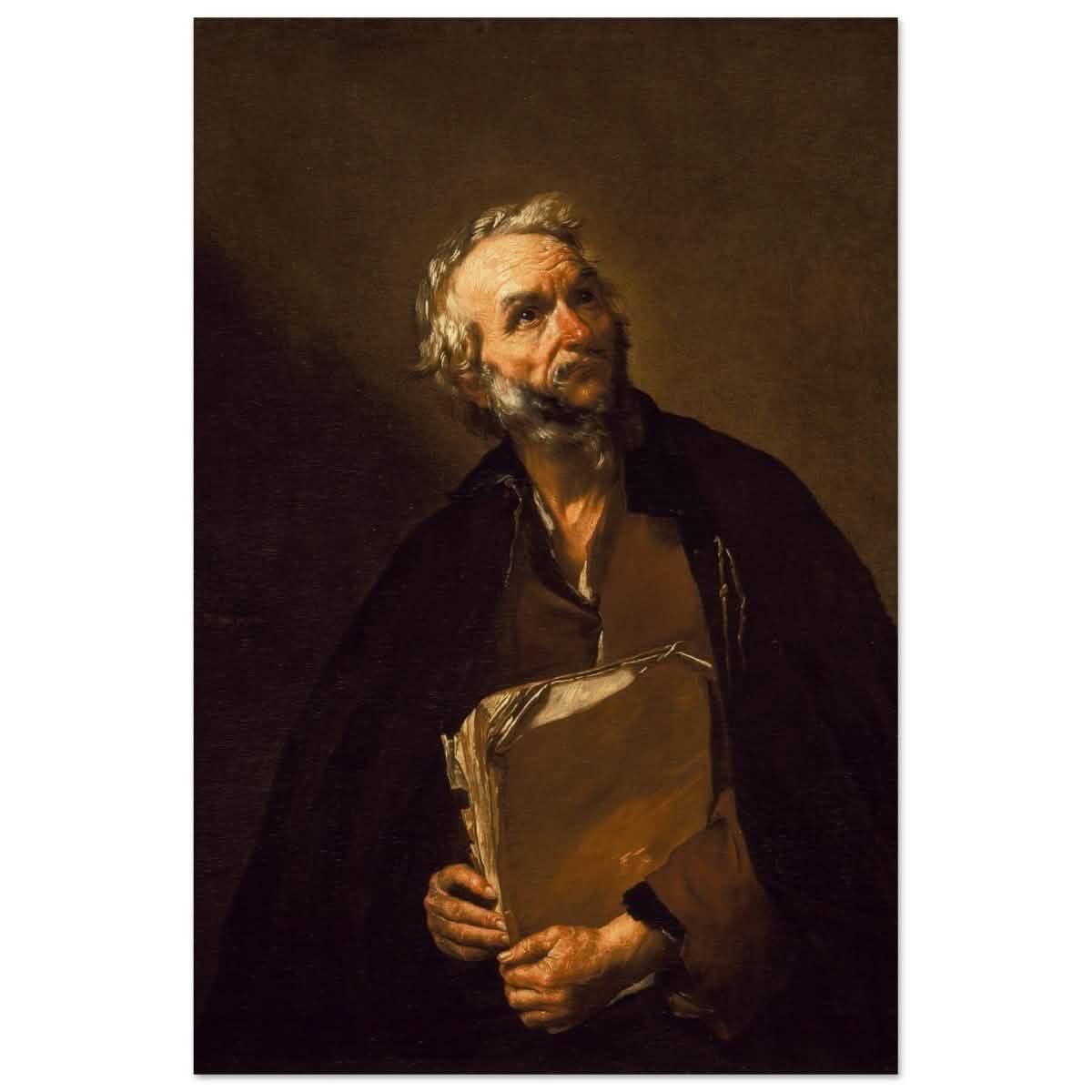 A Philosopher by Jusepe de Ribera | Vintage Wall art print - Aluminum Print - 60x90 cm / 24x36″ -
