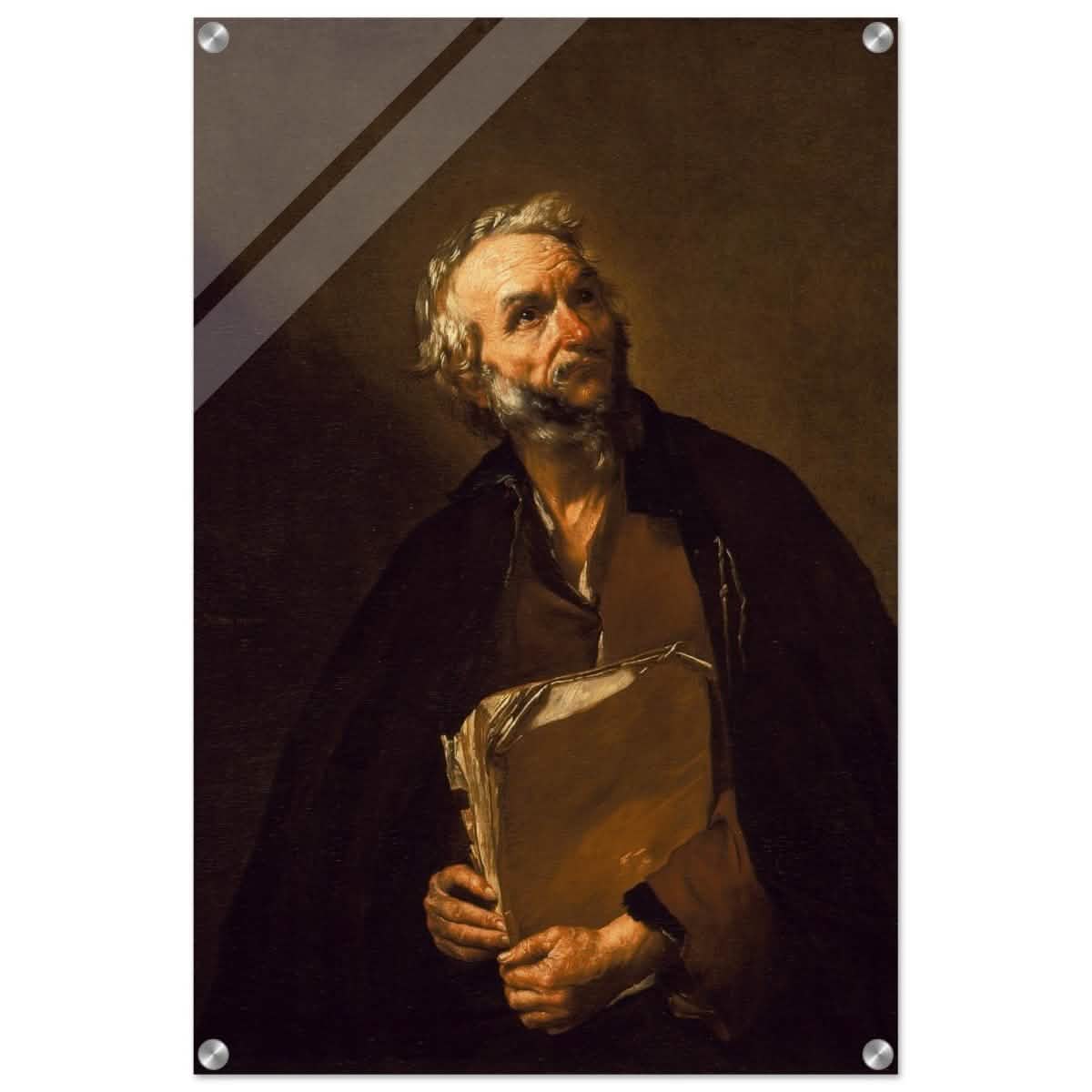 A Philosopher by Jusepe de Ribera | Vintage Wall art print - Acrylic Print - 50x75 cm / 20x30″ -