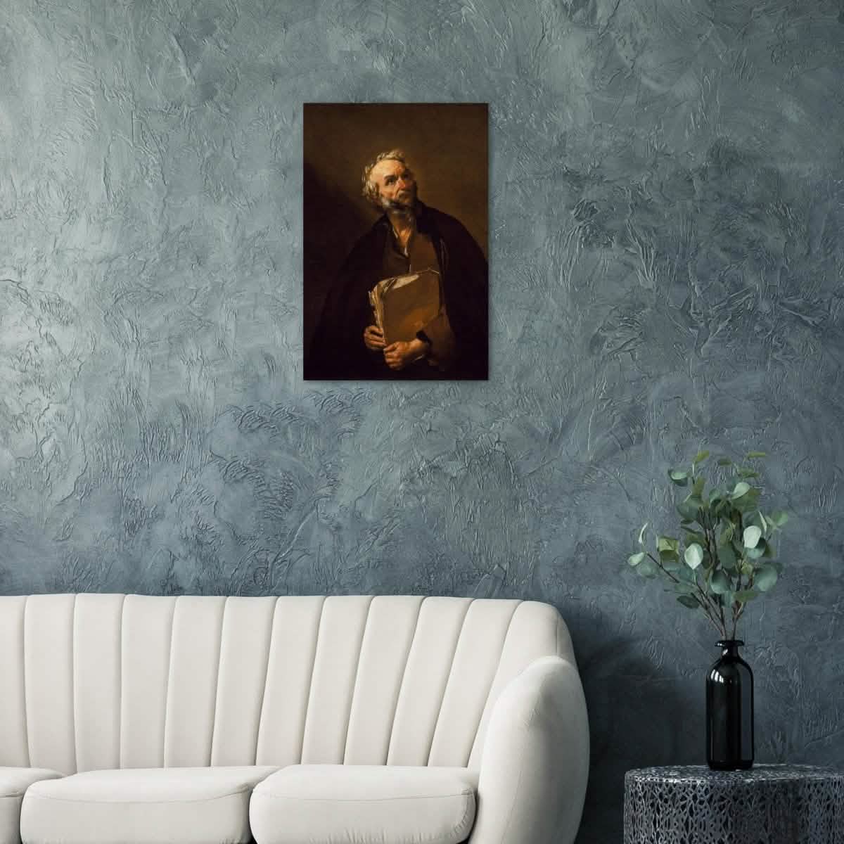 A Philosopher by Jusepe de Ribera | Vintage Wall art print - Brushed Aluminum Print - 50x75 cm / 20x30″ -