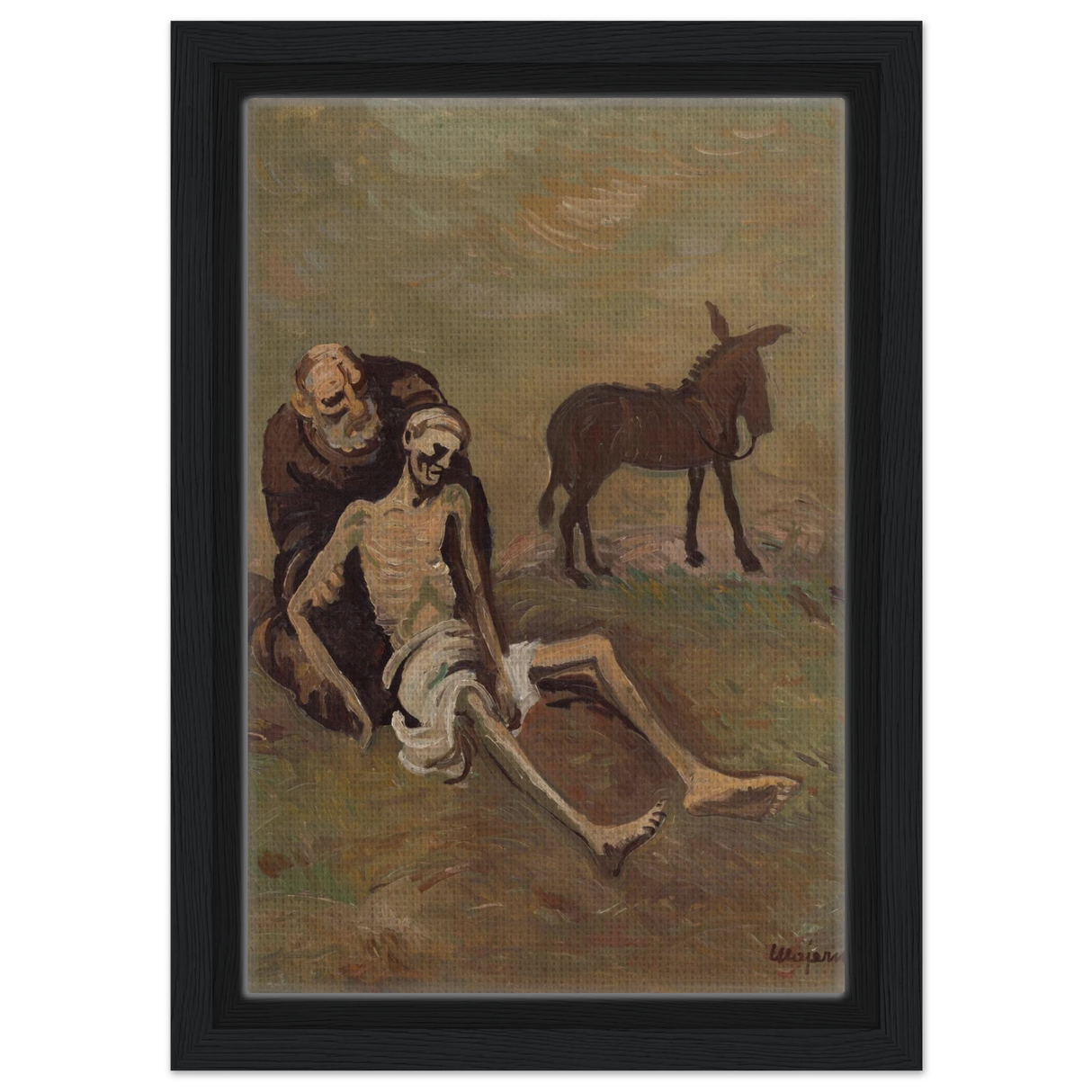 The Good Samaritan by Cyprián MajernÃk – Expressionist Biblical Wall Art PrintAluminum Print50x70 cm / 20x28″