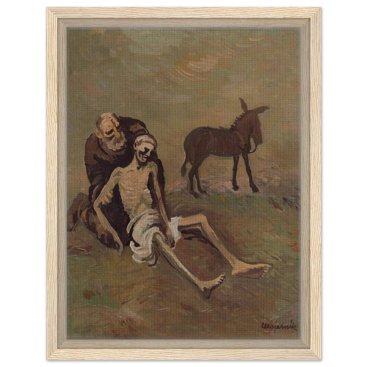 The Good Samaritan by Cyprián MajernÃk – Expressionist Biblical Wall Art PrintAcrylic Print45x60 cm / 18x24″