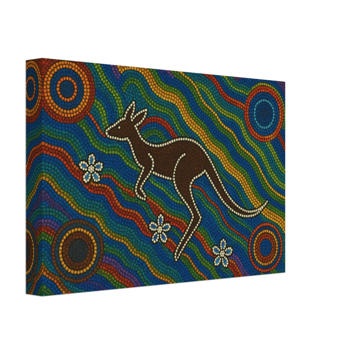 Aboriginal Kangaroo Dreaming Wall Art Print - Canvas - 20x30 cm / 8x12″ -