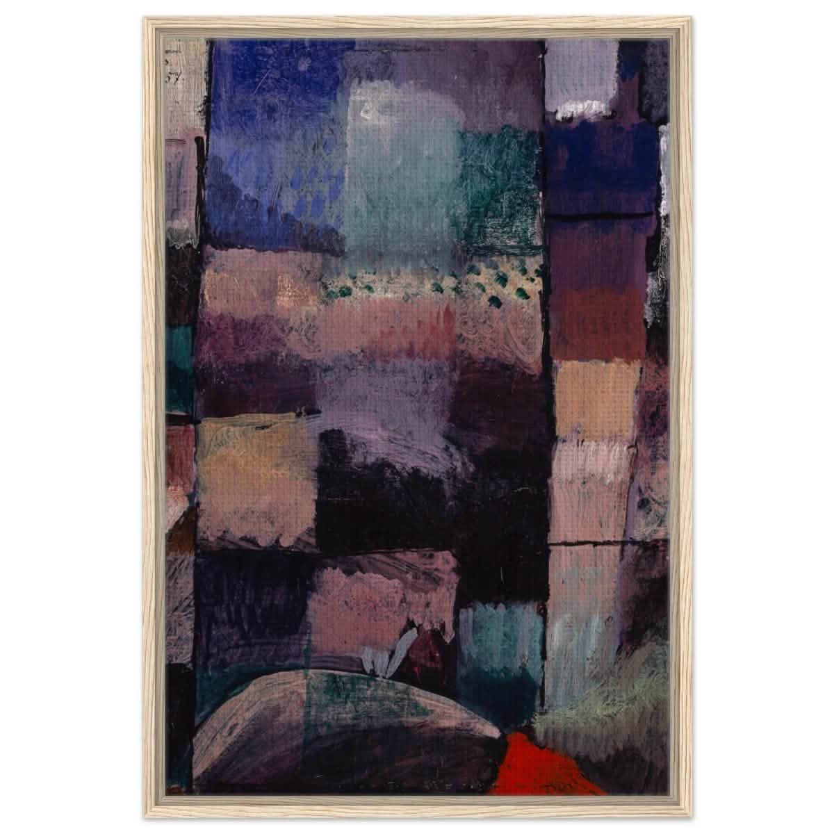 About a motif from Hammamet (1914) by Paul Klee | Vintage wall art print - Framed Canvas - 60x90 cm / 24x36″ - Wood frame