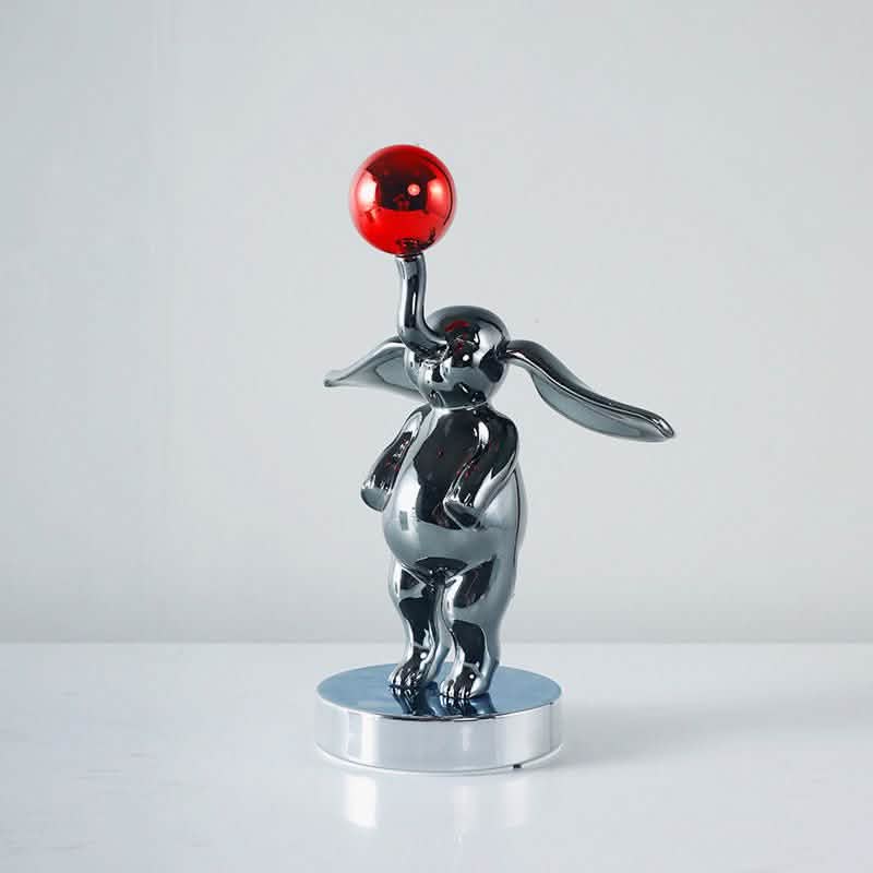 Abstract Elephant Resin Sculpture – Modern Minimalist Ornament - Dumbo -