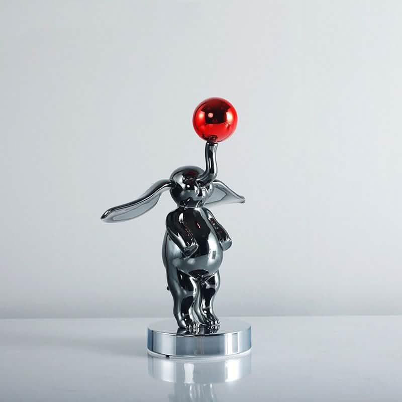 Abstract Elephant Resin Sculpture – Modern Minimalist Ornament - Dumbo -