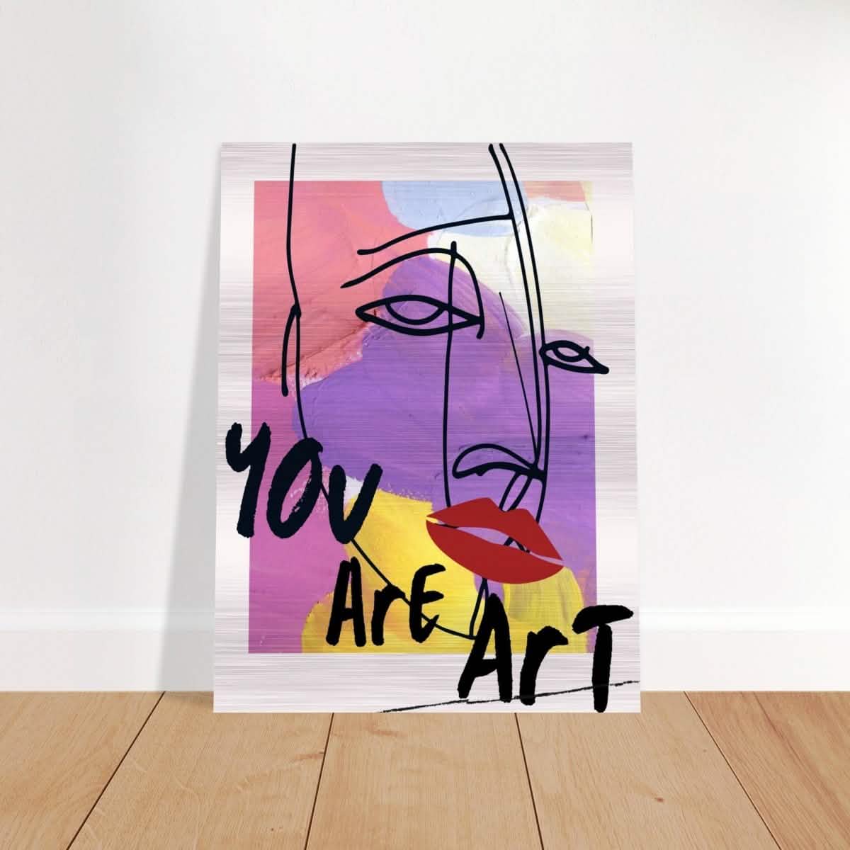 Abstract Expression: You Are Art | Wall art Print - 60x80 cm / 24x32″ - Brushed Aluminum Print -