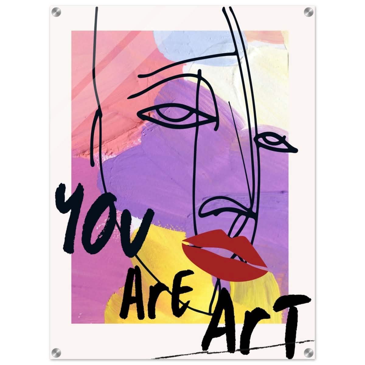 Abstract Expression: You Are Art | Wall art Print - 60x80 cm / 24x32″ - Acrylic Print -