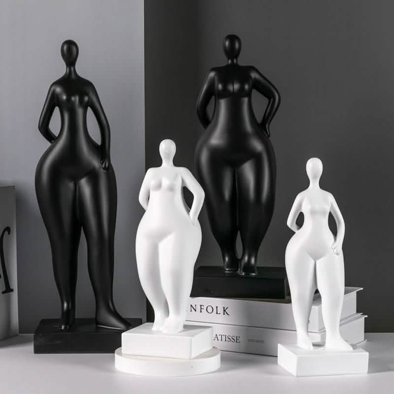 Abstract Female Body Sculpture Set – Modern Minimalist Resin Figurines for Home, Office & Artistic Interior Décor - A -