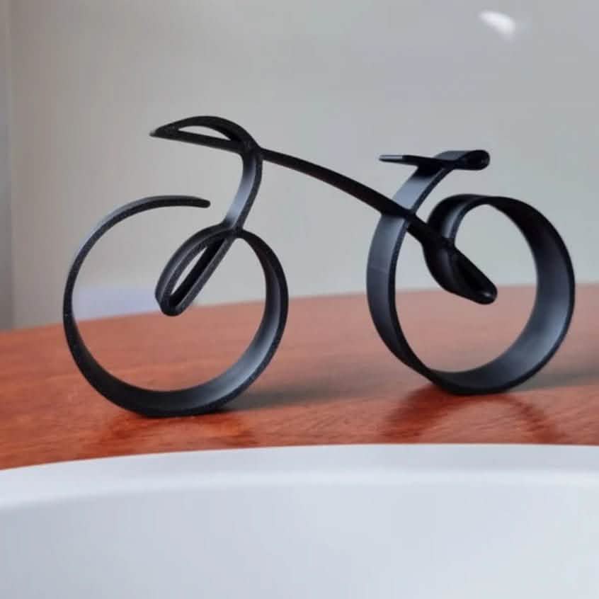 Abstract Line Sculpture – Minimalist Acrylic Bike Ornaments - Bicycle A - Large Size -