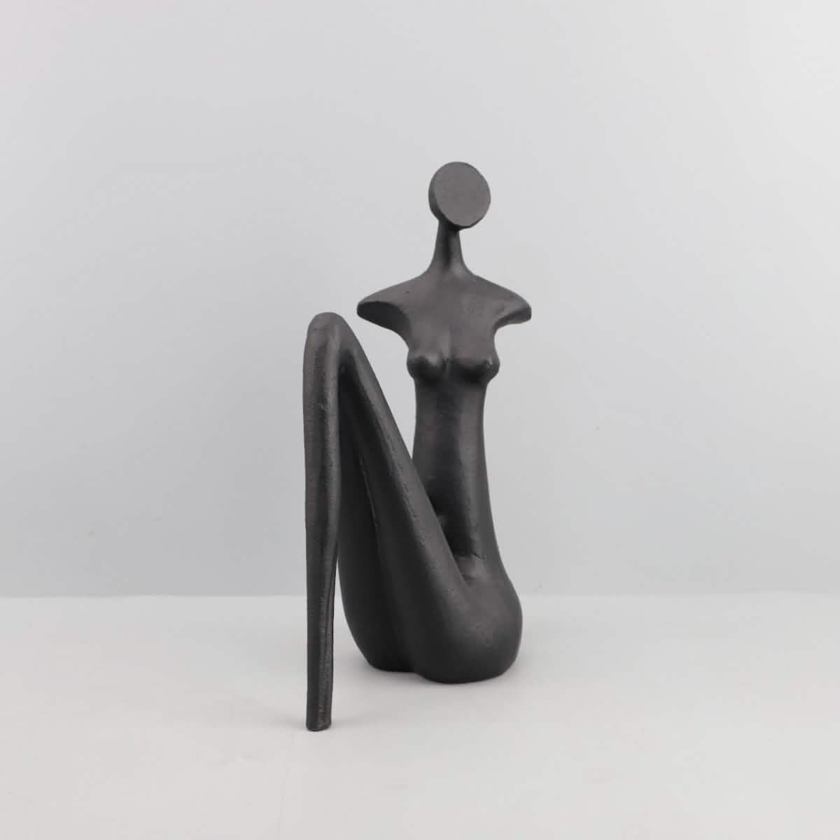 Abstract Metal Figurine Sculpture – Modern European Art Décor - 18x12x49CM -