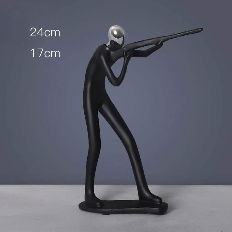 Abstract Minimalist Figurines – Modern Resin Sculptures for Home Décor - Shooting Pose -