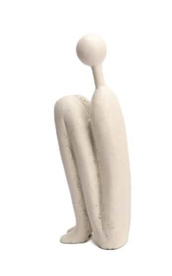 Abstract Resin Bookend Sculptures – Modern Minimalist Character Ornaments - The Visionary – Head Up (Type B) -