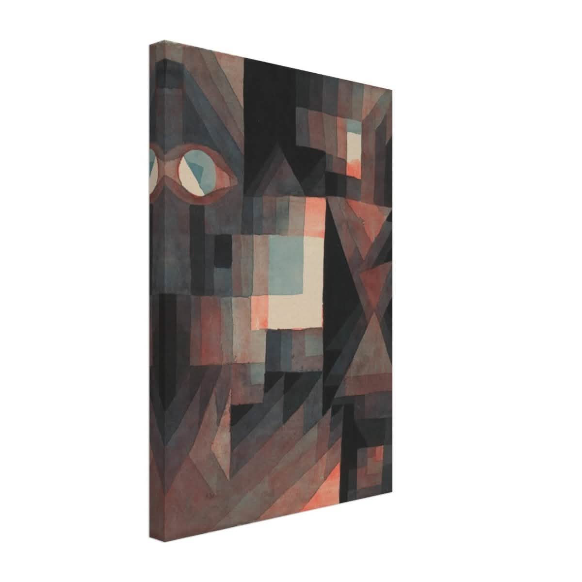 Abstract Vintage Red and Green Gradient by Paul Klee Wall art - Canvas - 30x45 cm / 12x18″ - Slim