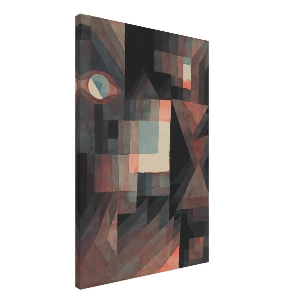 Abstract Vintage Red and Green Gradient by Paul Klee Wall art - Canvas - 60x90 cm / 24x36″ - Thick