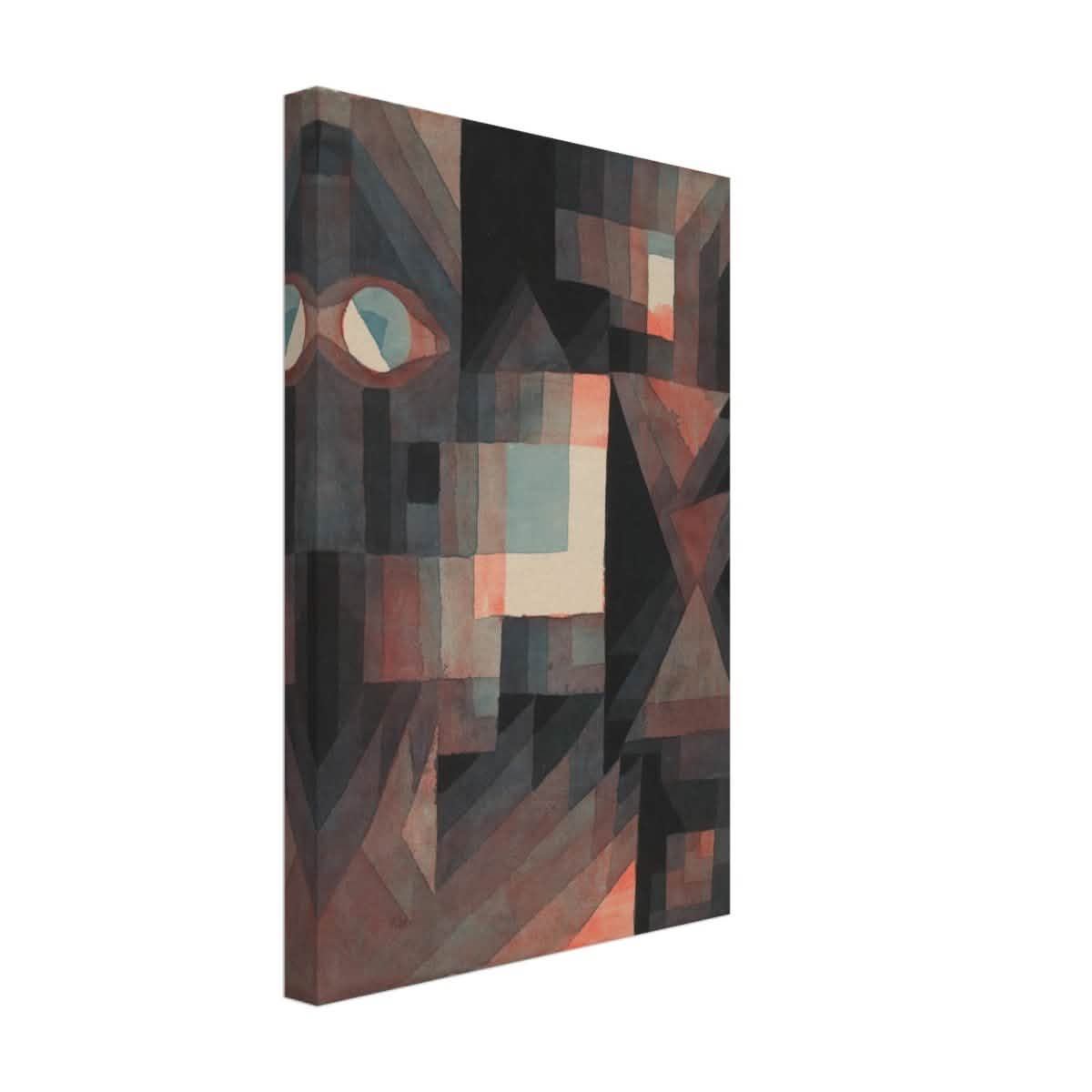 Abstract Vintage Red and Green Gradient by Paul Klee Wall art - Canvas - 30x45 cm / 12x18″ - Thick