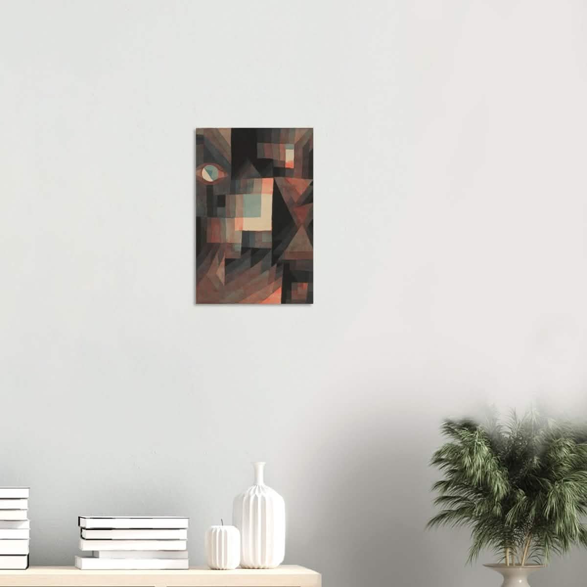 Abstract Vintage Red and Green Gradient by Paul Klee Wall art - Wood Prints - 30x45 cm / 12x18″ - 10 mm