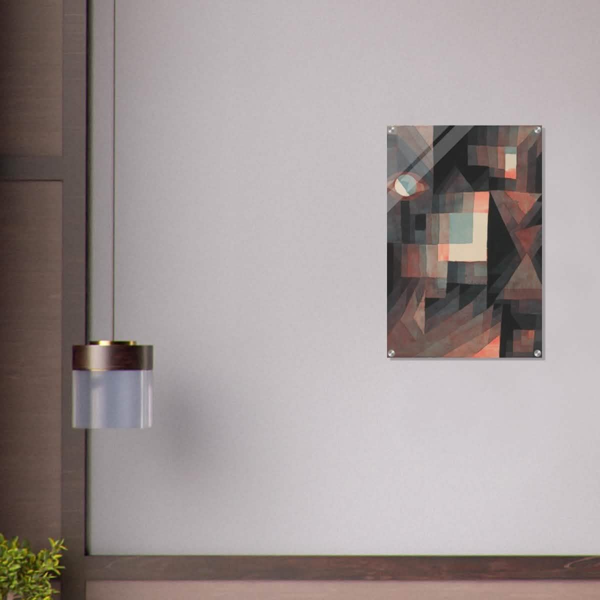 Abstract Vintage Red and Green Gradient by Paul Klee Wall art - Acrylic Print - 50x75 cm / 20x30″ -