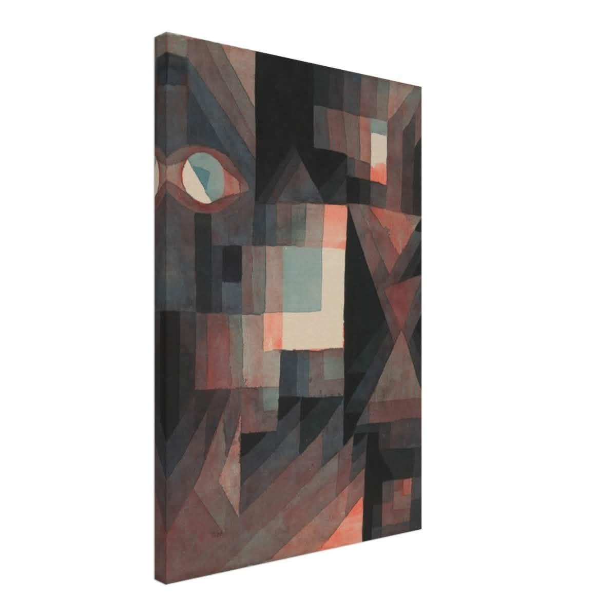 Abstract Vintage Red and Green Gradient by Paul Klee Wall art - Canvas - 50x75 cm / 20x30″ - Thick