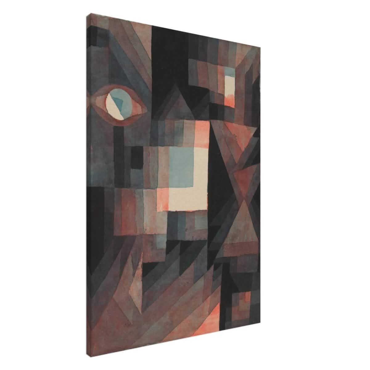 Abstract Vintage Red and Green Gradient by Paul Klee Wall art - Canvas - 70x100 cm / 28x40″ - Slim
