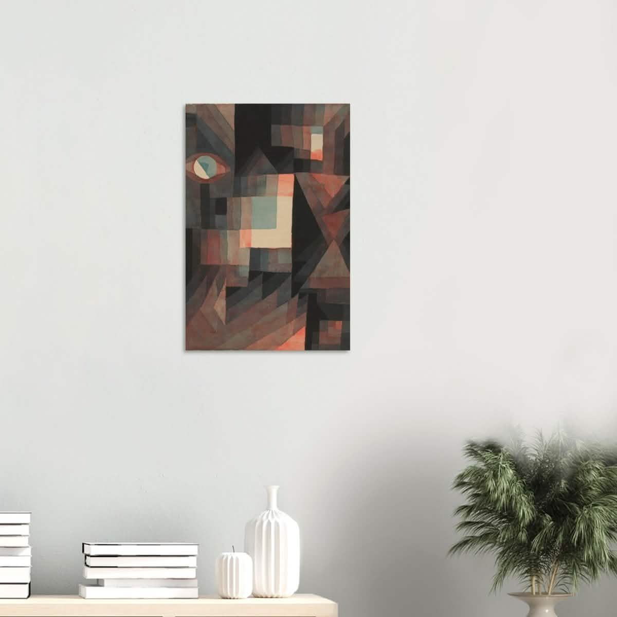 Abstract Vintage Red and Green Gradient by Paul Klee Wall art - Wood Prints - 40x60 cm / 16x24″ - 10 mm