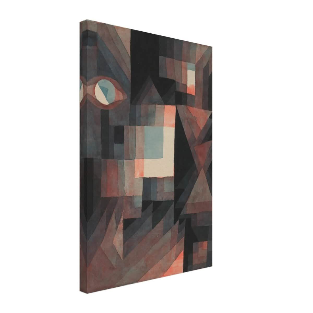 Abstract Vintage Red and Green Gradient by Paul Klee Wall art - Canvas - 40x60 cm / 16x24″ - Thick