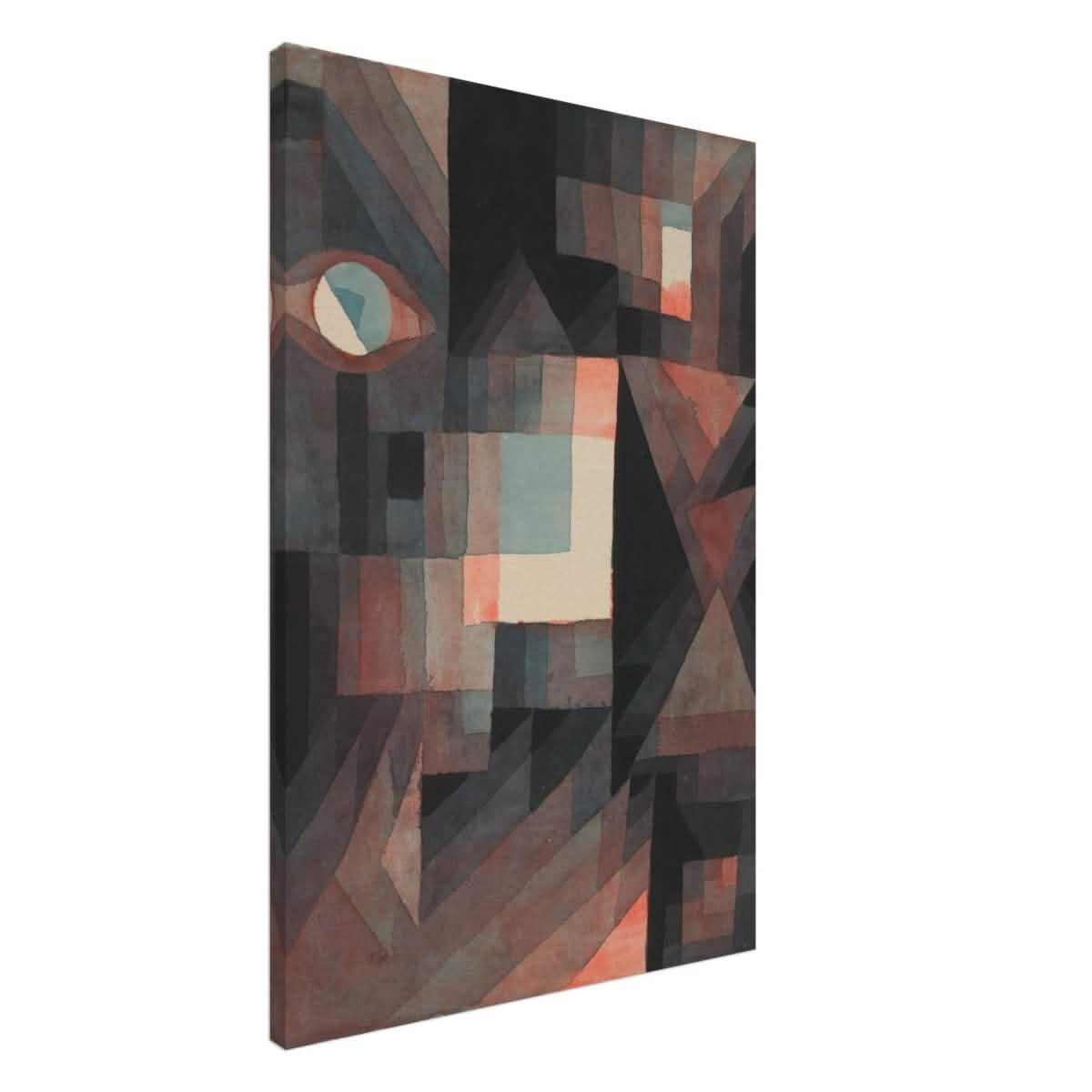 Abstract Vintage Red and Green Gradient by Paul Klee Wall art - Canvas - 60x90 cm / 24x36″ - Slim