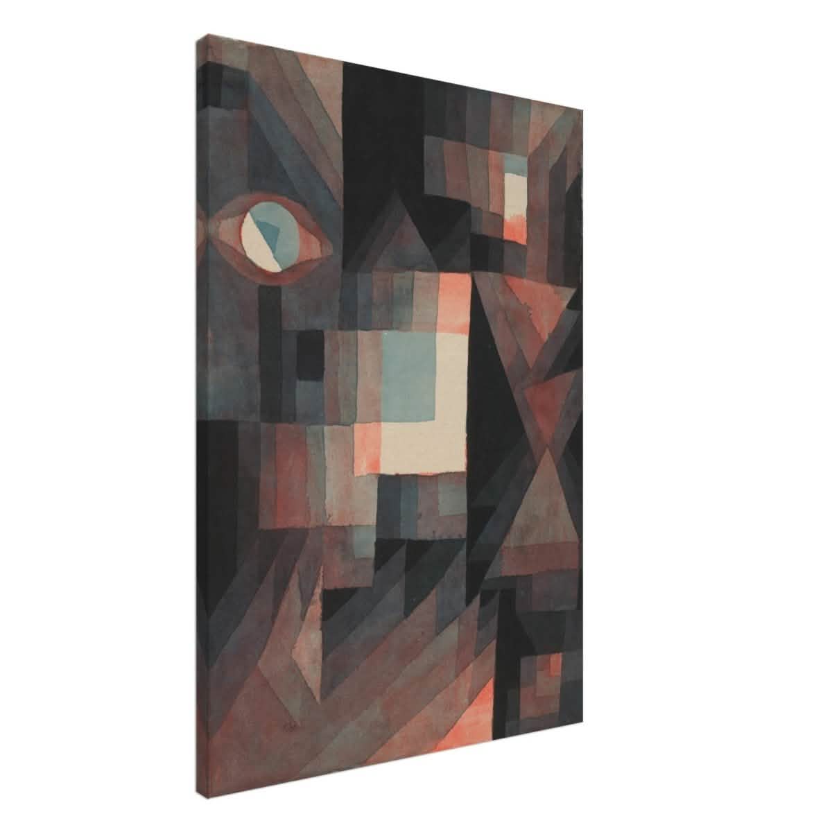 Abstract Vintage Red and Green Gradient by Paul Klee Wall art - Canvas - 70x100 cm / 28x40″ - Thick