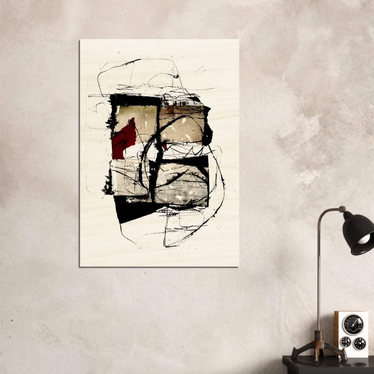 Abstract Wall art by Kitty Sabatier - Wood Prints - 70x100 cm / 28x40″ - 10 mm