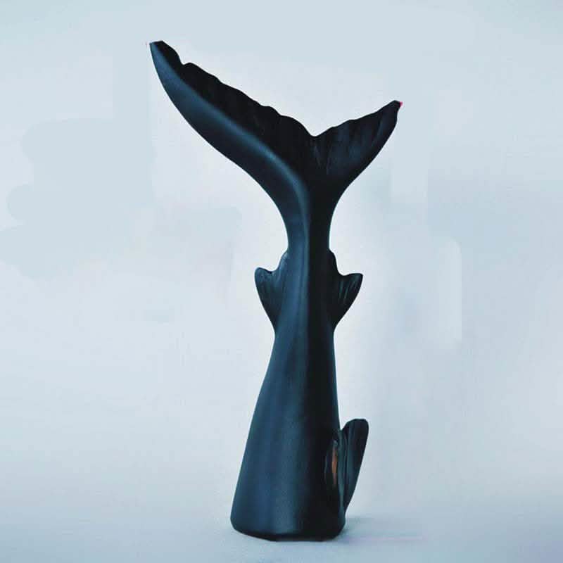 Abstract Whale Tail Resin Sculptures – Modern Ocean - Inspired Home Décor Ornaments - Ocean Leap Tail -