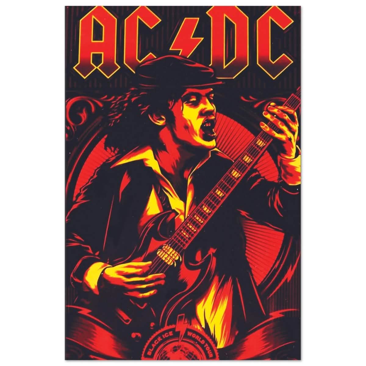 AC/DC – Black Ice World Tour Tribute Artwork - 60x90 cm / 24x36″ - Aluminum Print -