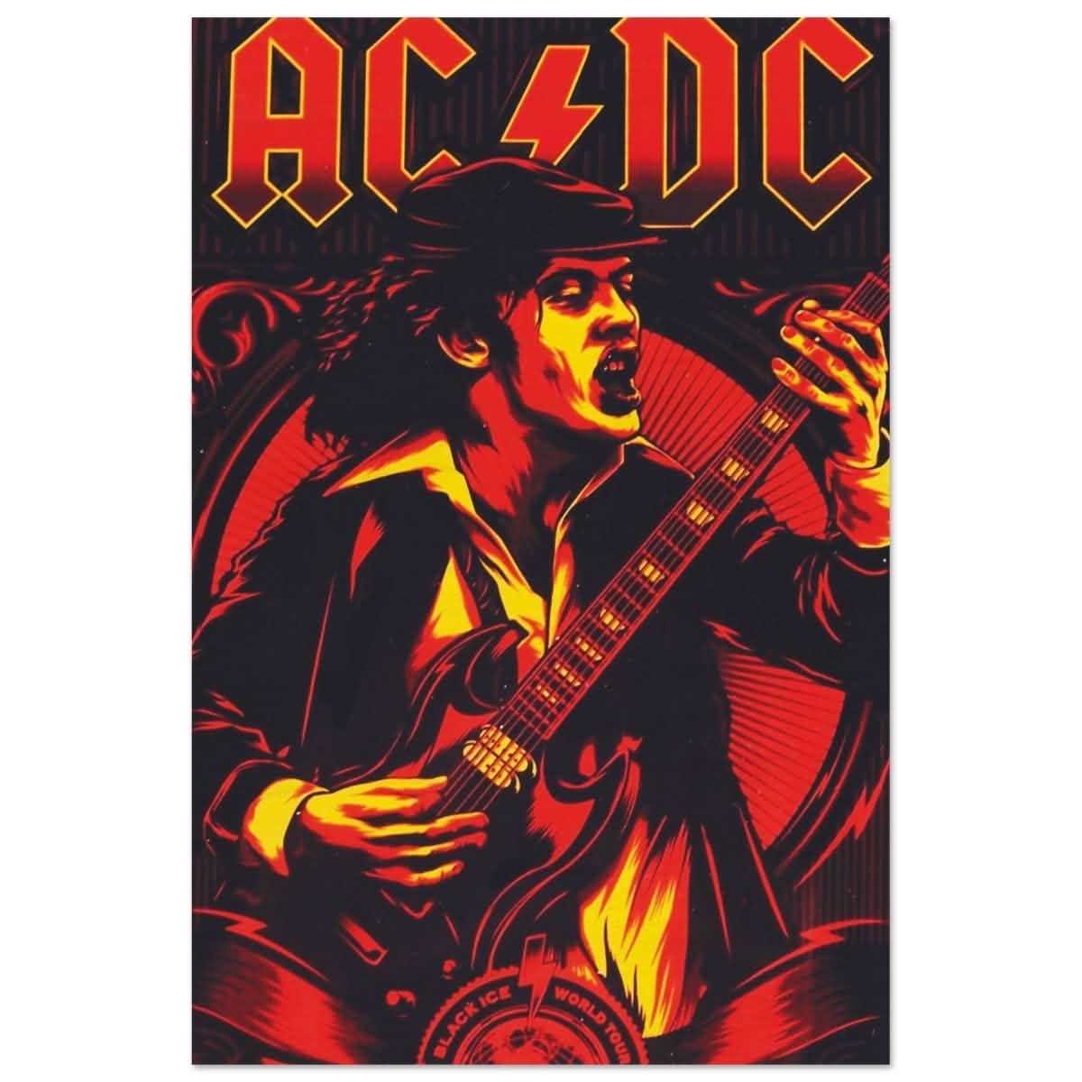 AC/DC – Black Ice World Tour Tribute Artwork - 40x60 cm / 16x24″ - Wood Prints -